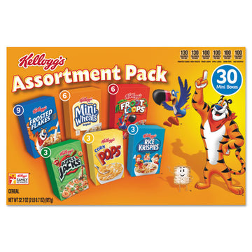 Kellogg's® Breakfast Cereal Mini Boxes, Assorted, 2.39 Oz Box, 30-carton freeshipping - TVN Wholesale